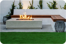Load image into Gallery viewer, Lifestyle Image of the Tavola 8 Concrete Fire Table
