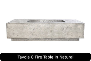 Tavola 8 Fire Table in Natural Concrete Finish