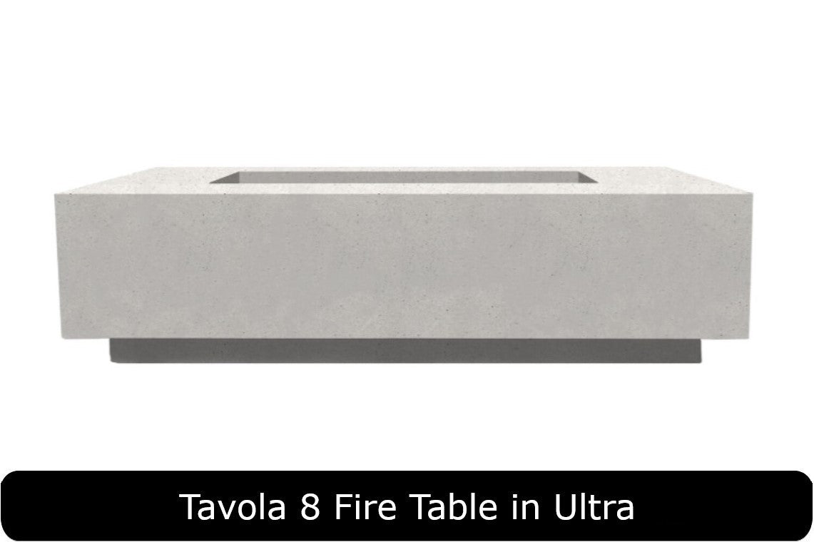 Tavola 8 Fire Table in Ultra Concrete Finish