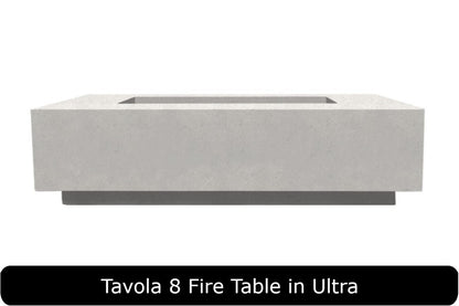 Tavola 8 Fire Table in Ultra Concrete Finish