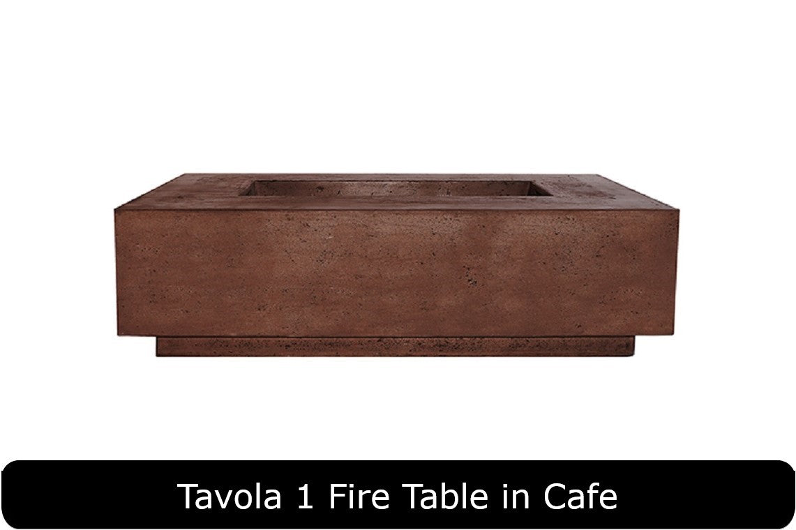 Tavola 1 Fire Table in Cafe Concrete Finish