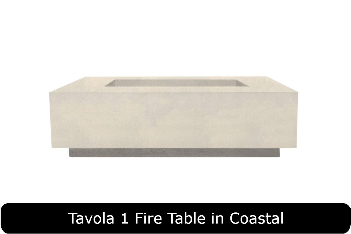 Tavola 1 Fire Table in Coastal Concrete Finish