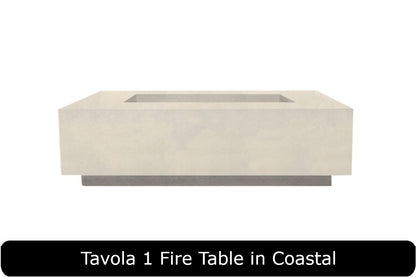 Tavola 1 Fire Table in Coastal Concrete Finish