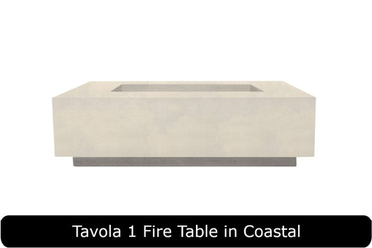 Tavola 1 Fire Table in Coastal Concrete Finish