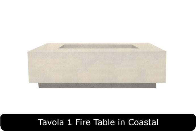 Tavola 1 Fire Table in Coastal Concrete Finish