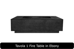 Tavola 1 Fire Table in Ebony Concrete Finish