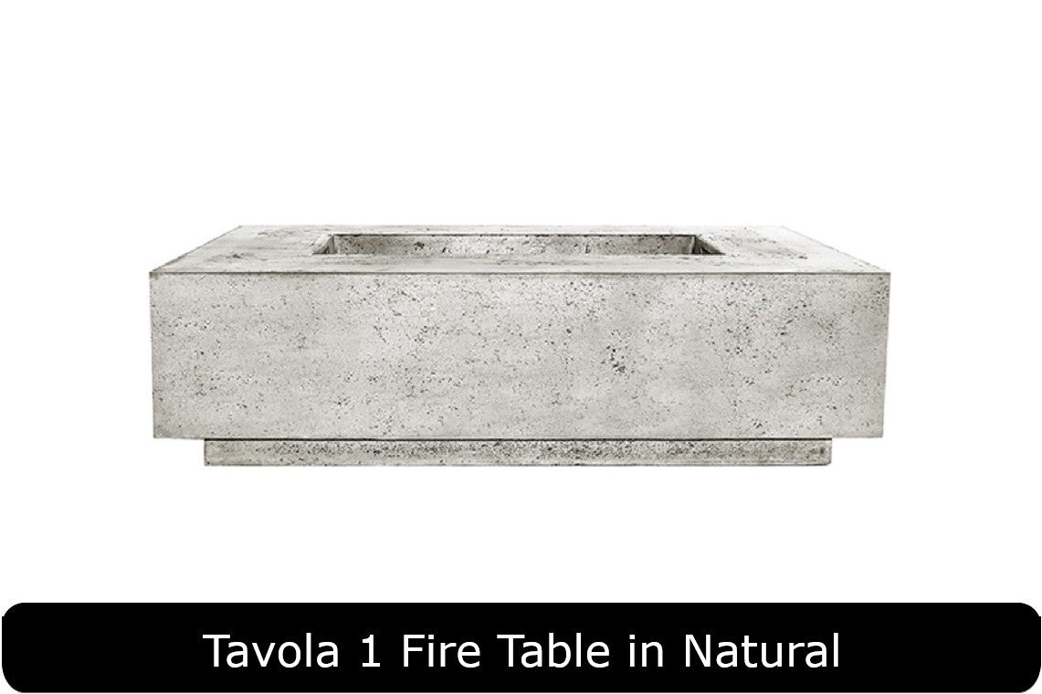 Tavola 1 Fire Table in Natural Concrete Finish