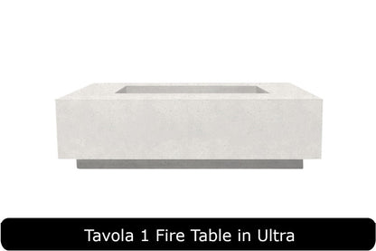 Tavola 1 Fire Table in Ultra Concrete Finish