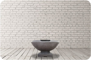 Studio Image of the Tuscano Concrete Fire & Water Bowl
