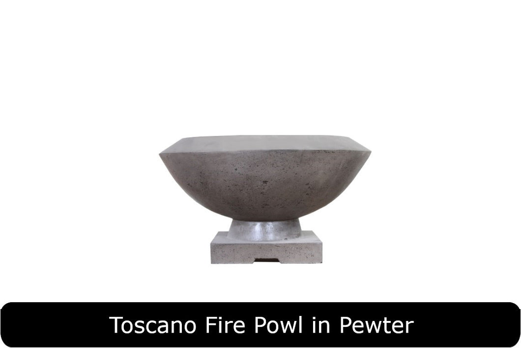 Tuscano Fire Bowl in Pewter Concrete Finish