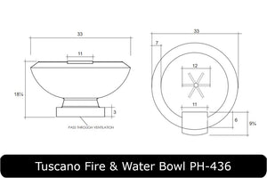 Toscano Fire Table Dimensions
