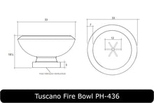 Load image into Gallery viewer, Toscano Fire Table Dimensions
