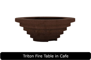Triton Fire Table in Cafe Concrete Finish
