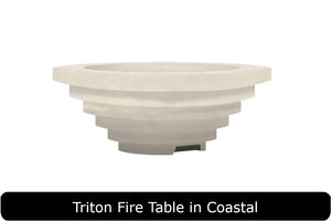 Triton Fire Table in Coastal Concrete Finish