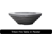 Load image into Gallery viewer, Triton Fire Table in Pewter Concrete Finish
