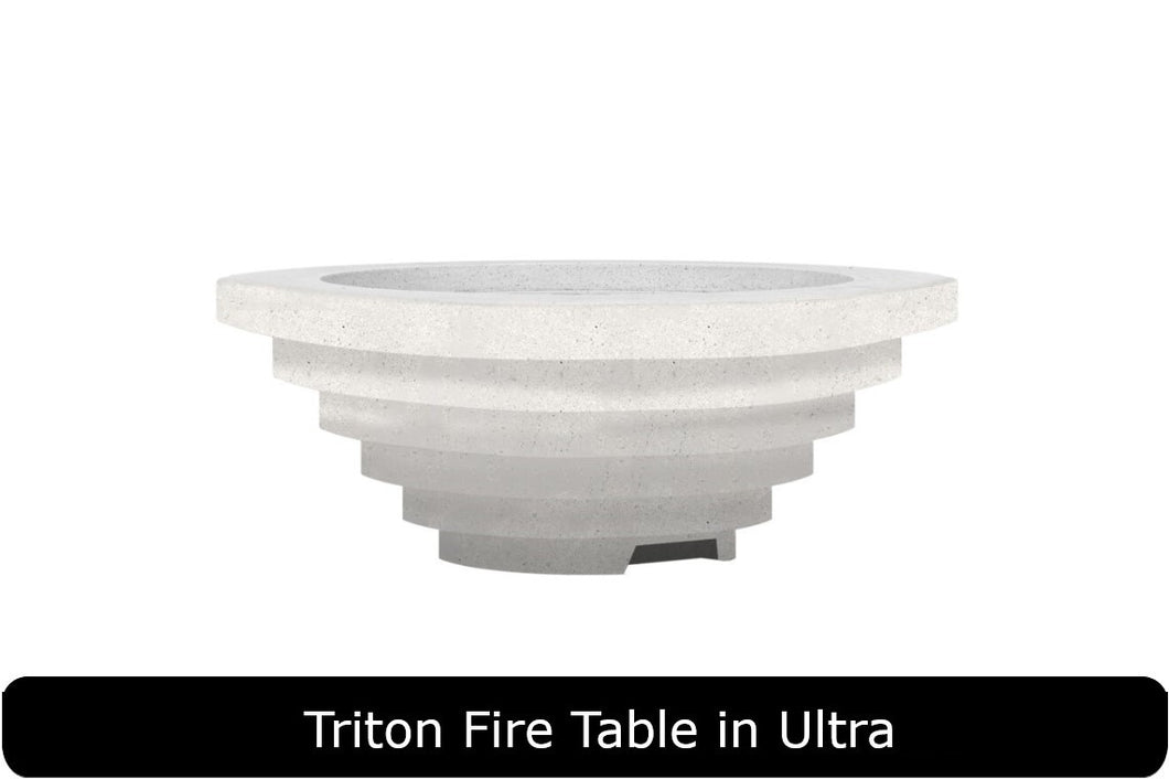 Triton Fire Table in Ultra Concrete Finish