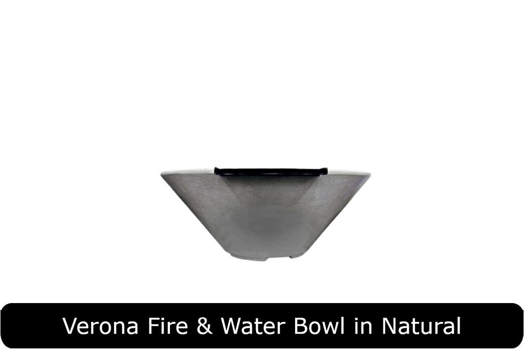 Verona Fire & Water Bowl in Natural Concrete Finish