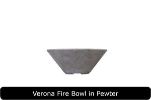 Verona Fire Bowl in Pewter Concrete Finish